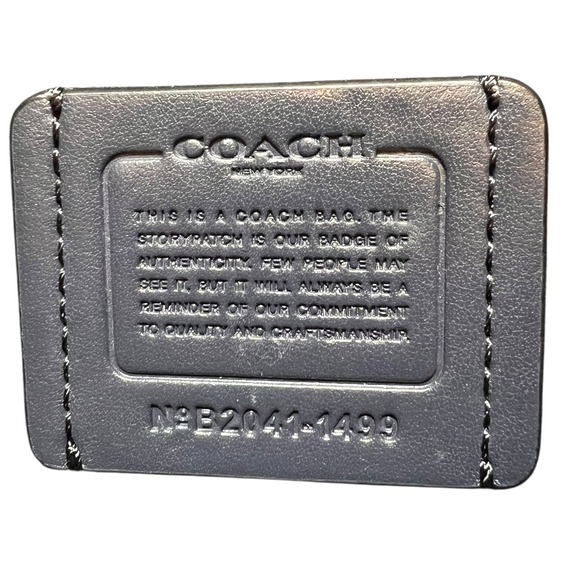 Coach Navy Perforated Leather Gallery Tote‎ Shoulder Bag Style 1499 - Picture 5 of 7